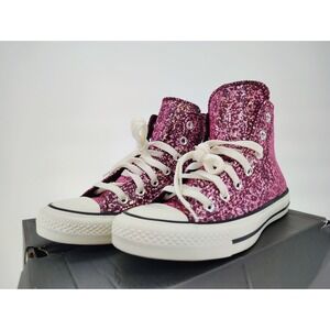 Size 6 - Converse Chuck Taylor All Star High Glitter - Orchid Abyss
